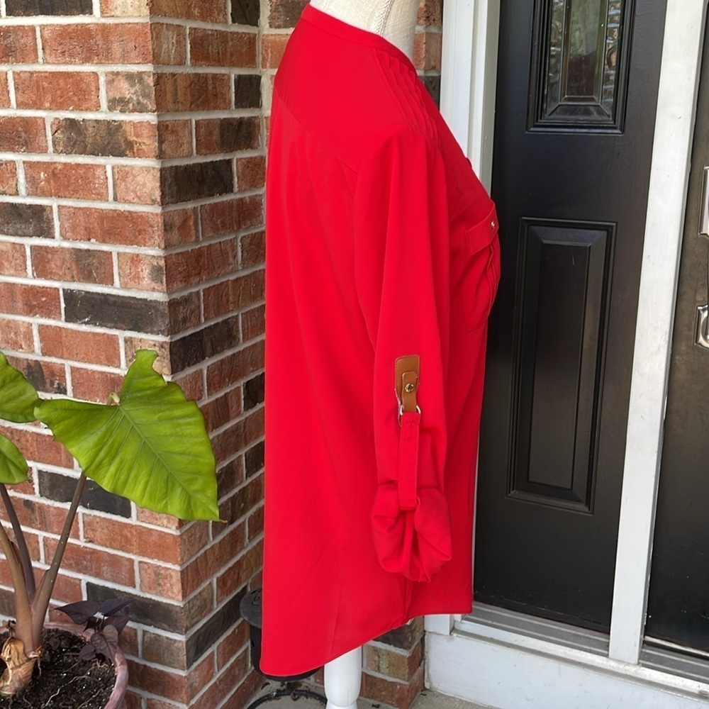 Calvin Klein Long Sleeve Flowy Blouse - Picture 5 of 11